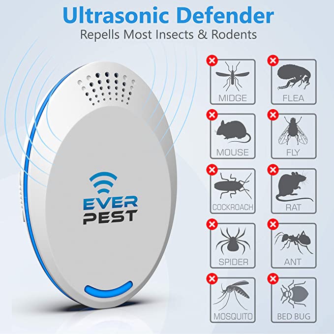 Ultrasonic Defender 
Repells Most Isects & Rodents